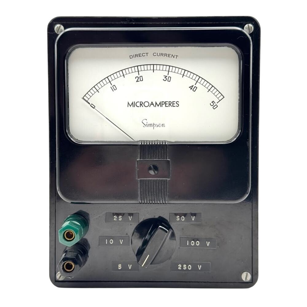 Simpson Model 9 Family DC Voltmeter Microammeter Parts/Repair Partially Tested